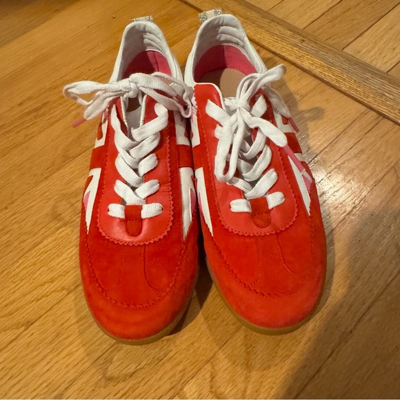 Boden Red and Pink Women's Sneakers - Picture 3 of 7